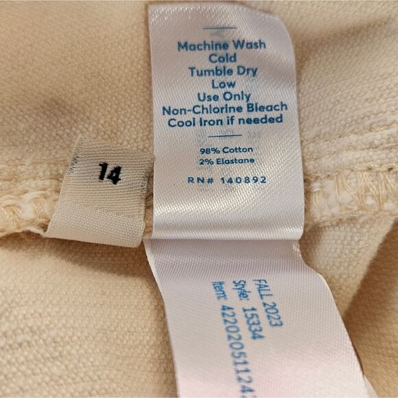 Marine Layer Bridget Exposed Button Crop Wide Leg Corduroy Pants US 14 - Picture 8 of 10